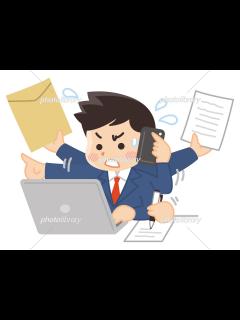 [x]忙しく働くビジネスマン 仕事中 イラスト素材 [ 7173305 ] - フォトライブラリー photolibrary