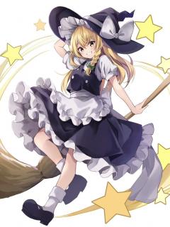 [x]霧雨魔理沙 「霧雨魔理沙〜 」|ひゅらさんのイラスト