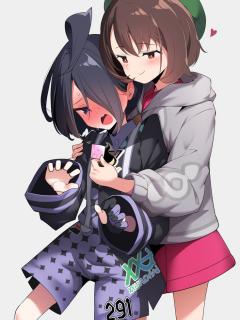 [x]オニオン(ポケモン) ,ユウリ(トレーナー) 「 」|かんどり@skebのイラスト