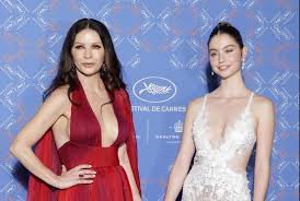 Catherine Zeta-Jones & Daughter Shine in Elie Saab at Cannes Film Fest