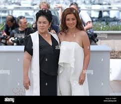 Jaclyn Jose (L) and Andi Eigenmann arrive at a photocall for the ...