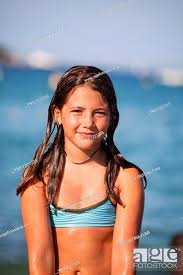 10 years old girl at the beach, Stock Photo, Picture And Rights ...